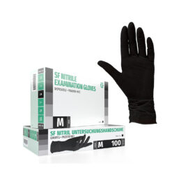 Einweghandschuhe 100 Stück Größe M schwarz (Nitrilhandschuhe)